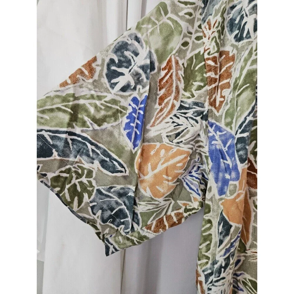 M.E Sport Hawaiian Shirt Mens XXL Palm LeavesCasual short sleeve buttons pocket